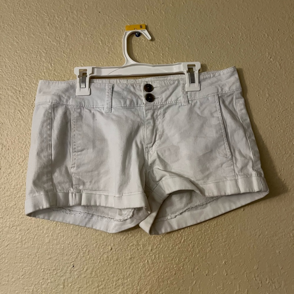 White jean shorts